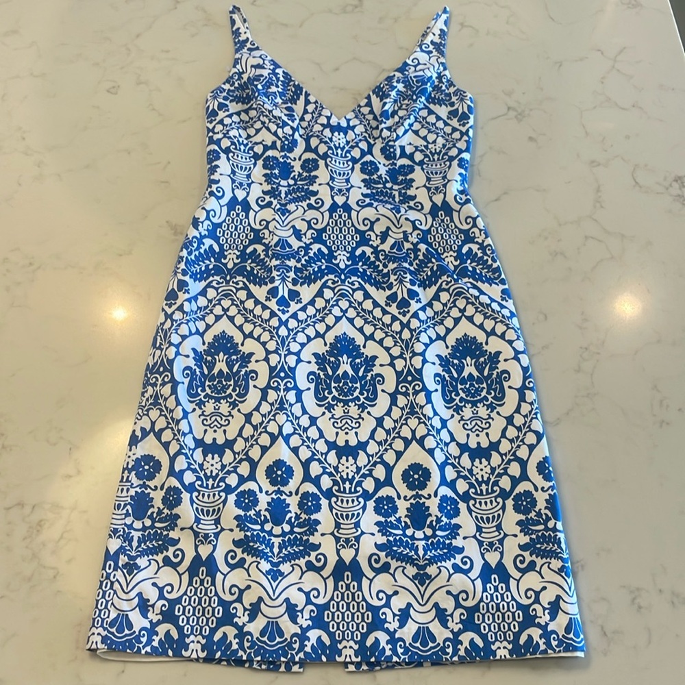 Milly Spaghetti Strap Fitted Dress